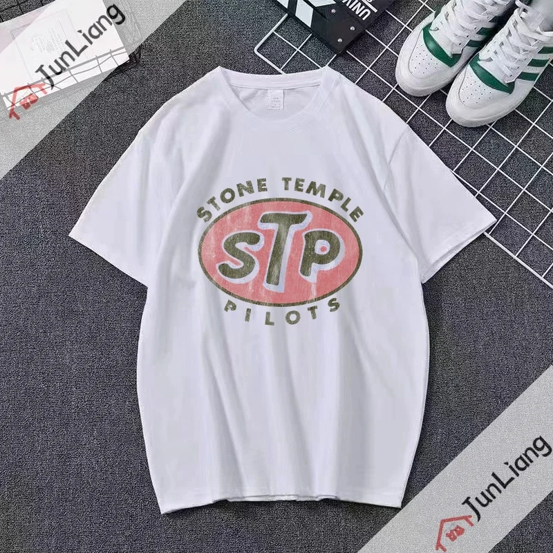 STP Retro T-Shirt Cartoons Breathable Regular Female Men Clothing Sports Top T Shirts Aesthetic Streetwear Camise