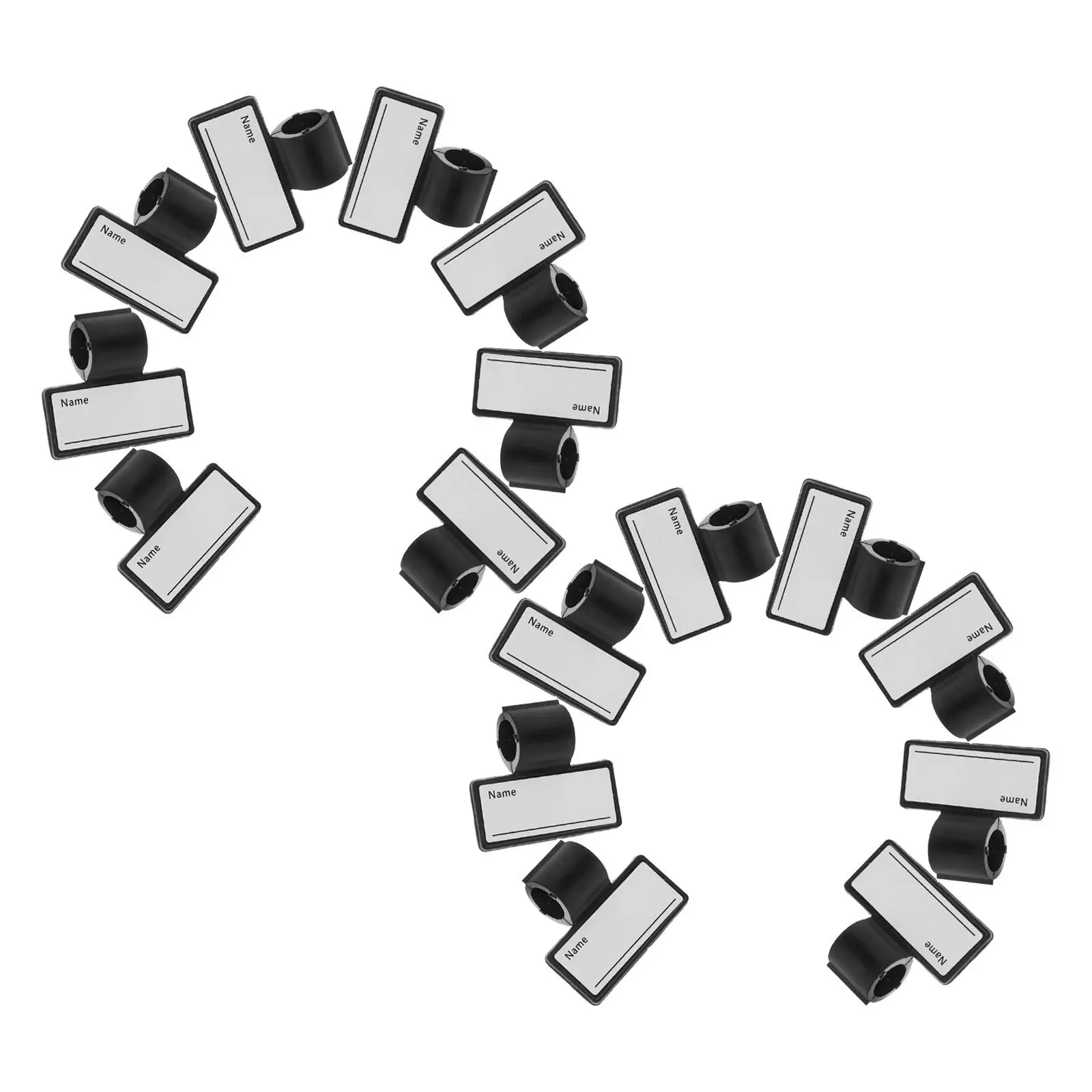 

20Pcs Stethoscope Name Tag Portable Identification Clip for Stethoscope Tube Nurse Doctor ABS Plastic Stylish Wear Resistant