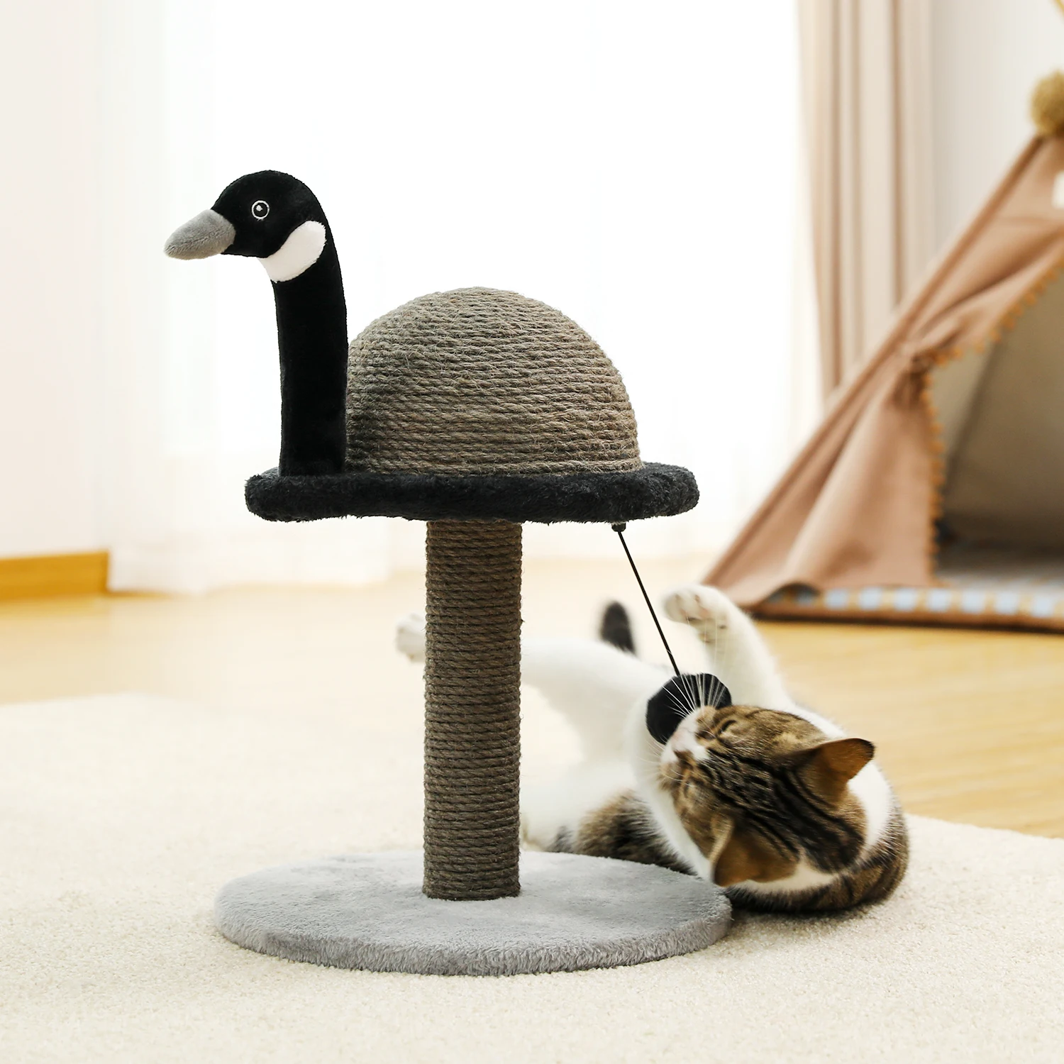 Imagem -04 - Cat Tall Scratching Post Cat Brinquedos Interativos Cat Scratch Post Cats Gatinhos Sisal Scratch Pole Cat Scratcher Alta Qualidade