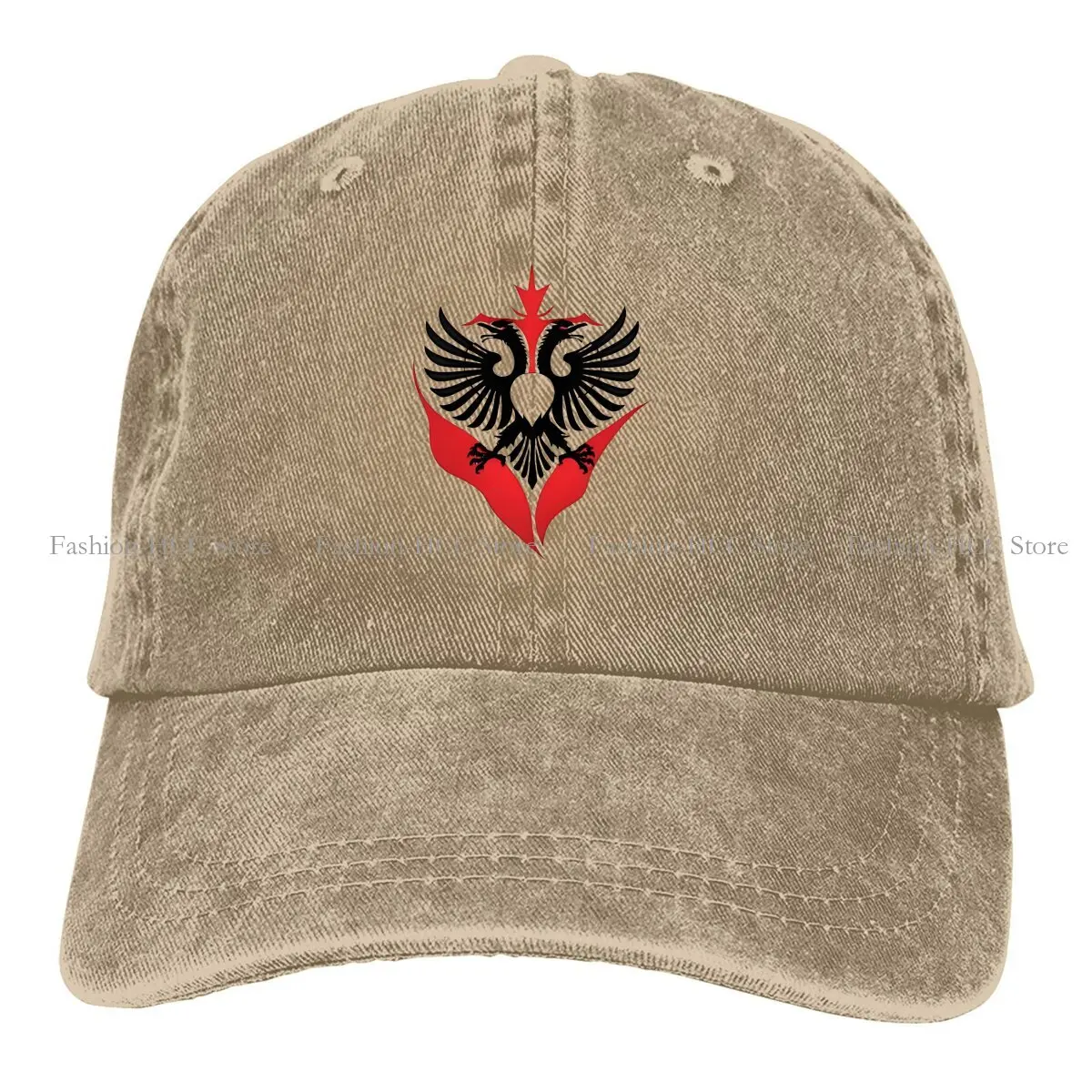 

Washed Men's Baseball Cap Albanian Style Vibes Trucker Snapback Caps Dad Hat Albania Eagle Golf Hats