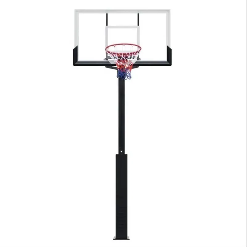 Solid Or Tempered Glass Backboard Adjustable Basketball Hoop System For Adults Outdoors Daily Training Essential