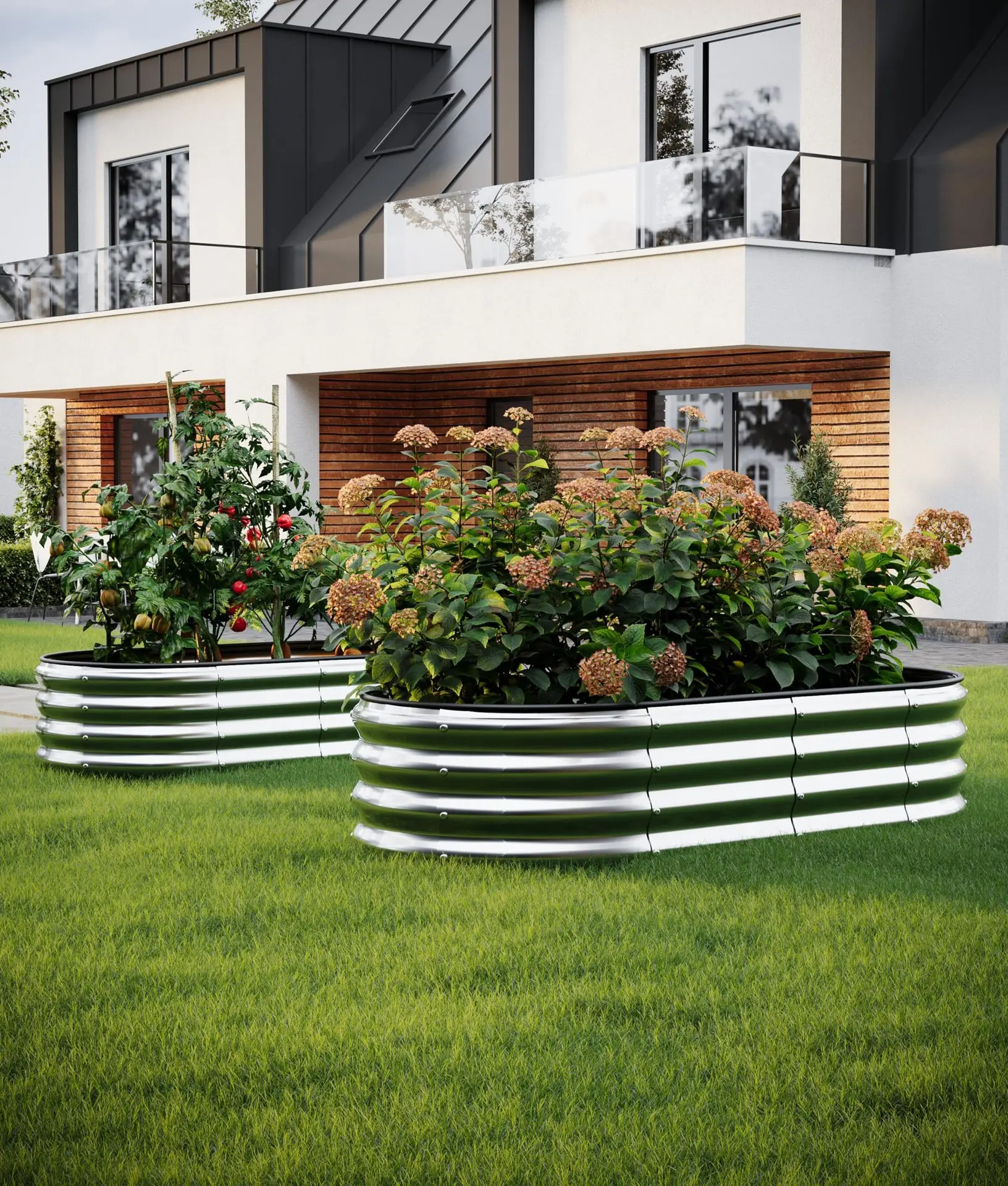 1PCS Metall Pflanzung Box Gemüse Wachsen Tank Kombiniert Pflanze Gemüse Wachsen Box Multi-farbige Garten Bett Metall pflanzung Gard – Detail 7