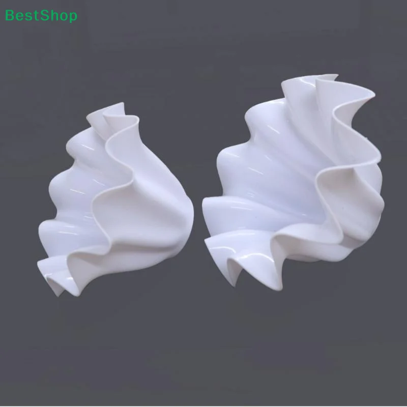 〔R〕White Frosted Glass Ruffled Lamp Shade - Wave-Edge Replacement Lampshade for Table Lamps, Pendant Lights & Wall Sconces