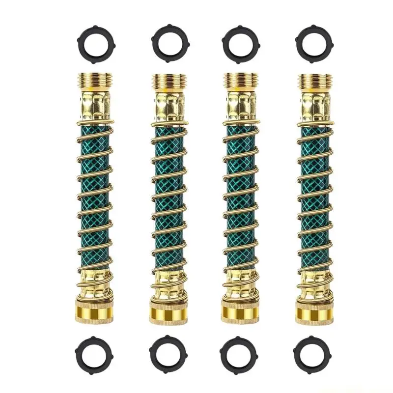 QX2E Weather Resistant PVC Spring Hose Extender Prevents Twisting For Easy Gardening Irrigation And Cleaning Watering Tasks