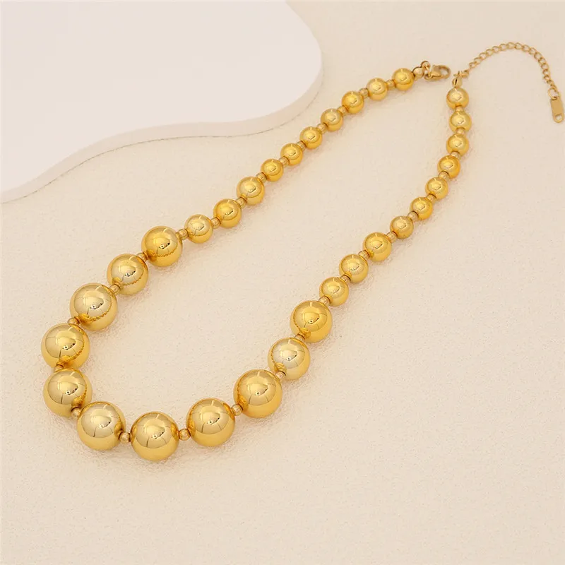 316L Stainless Steel French Vintage Baroque Love Irregular Beaded Pearl Double-layer Woman Necklace Colar Feminino