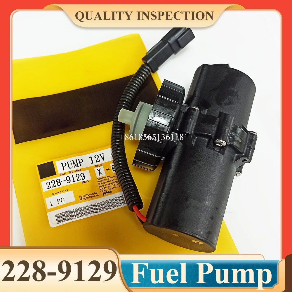 12V/24V Electric Fuel Pump 228-9129 2289129 For Caterpillar Backhoe 414E 416D 416E 420E 422E Excavator Part