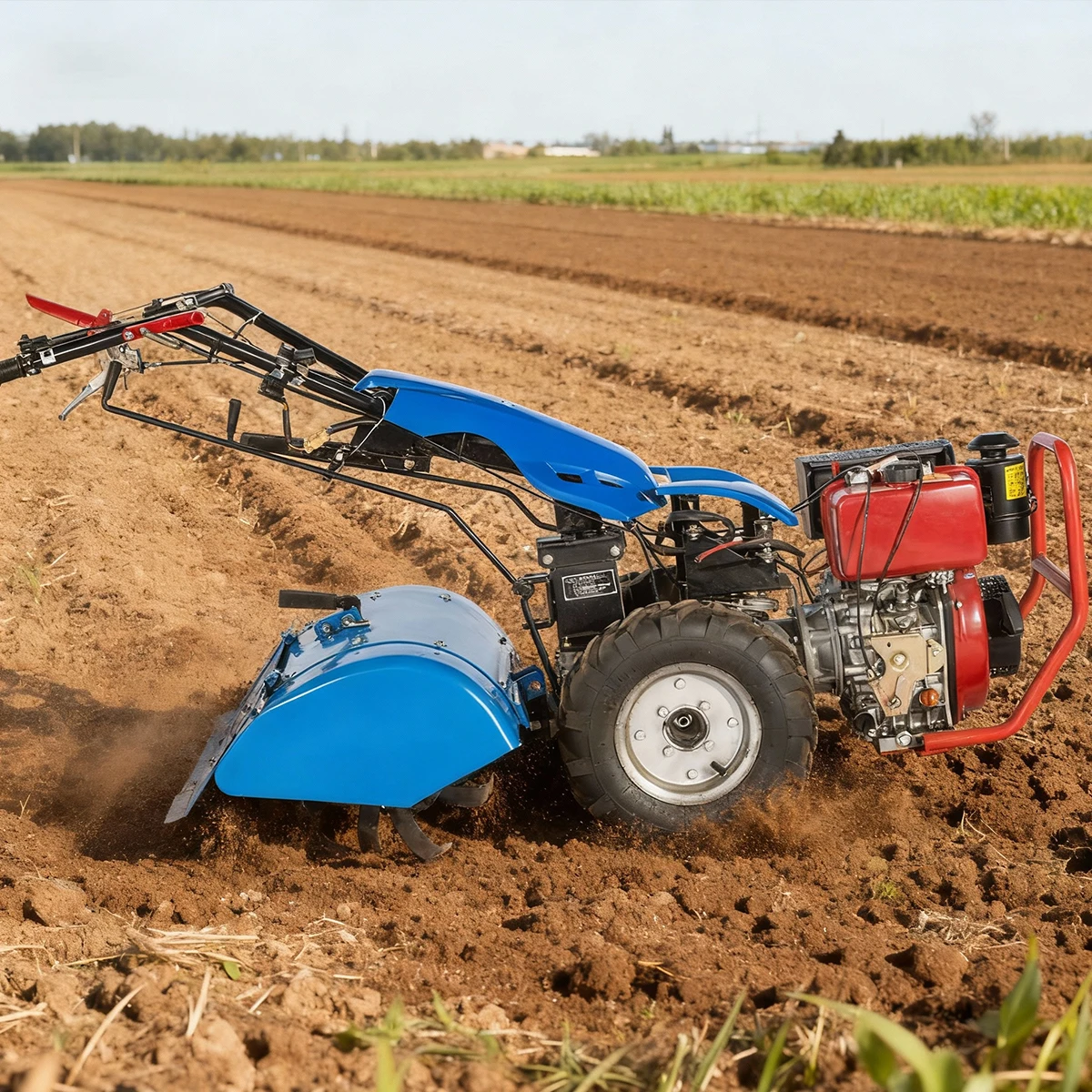 

【Hot】Mini Tiller Cultivator Compact Powerful for Small Farm & Garden