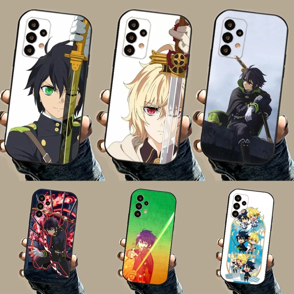 Anime Owari No Seraph OfThe End Phone Case For Samsung S24,23,23,22,30,21,10,9,Note20 Ultra,Lite,Ultra,5G,Plus,FE,Black Soft