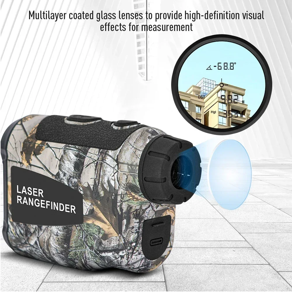 Laser Rangefinder for Hunting Golf Range Finder Distance Meter Telescope Telemeter 600M 800M 1000M Ranging Slope Height Angle