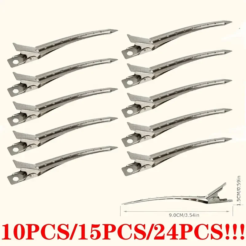 New Alligator Hair Clips Metal Duck Bill Hair Clips for Styling - with Holes Professional Sectioning Clips for Salon And Women