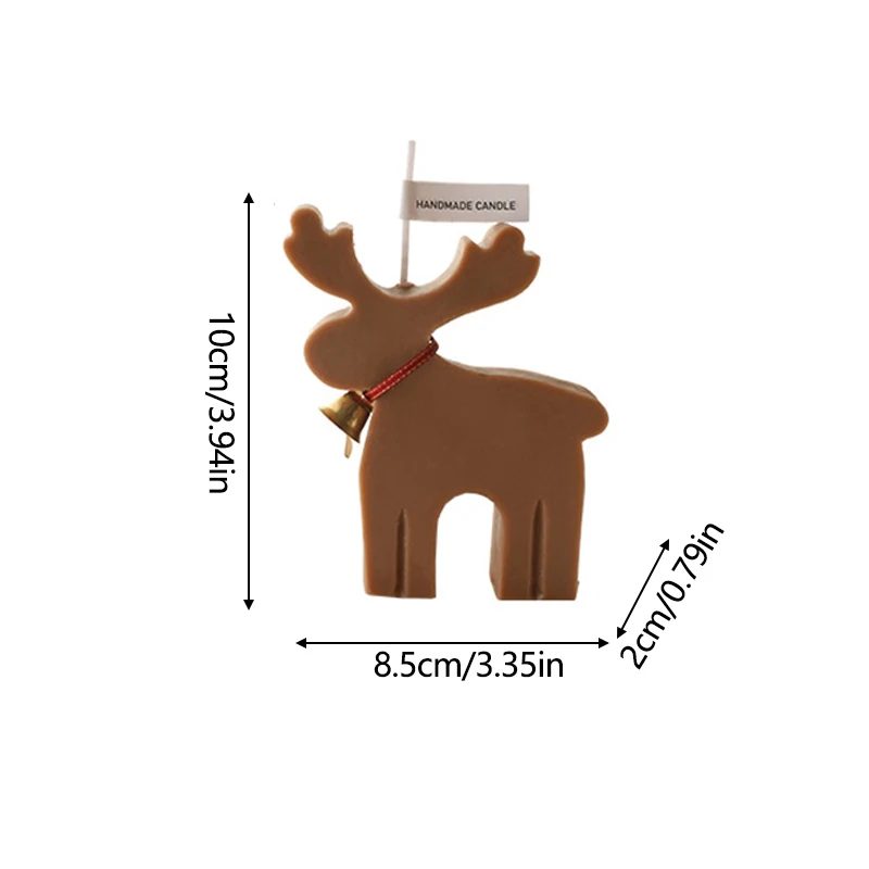 1pc Christmas Elk Shaped Scented Candles Fawn Fragrance Candle Aroma Candle DIY Home Party Tabletop Ornament Xmas Exquisite Gift