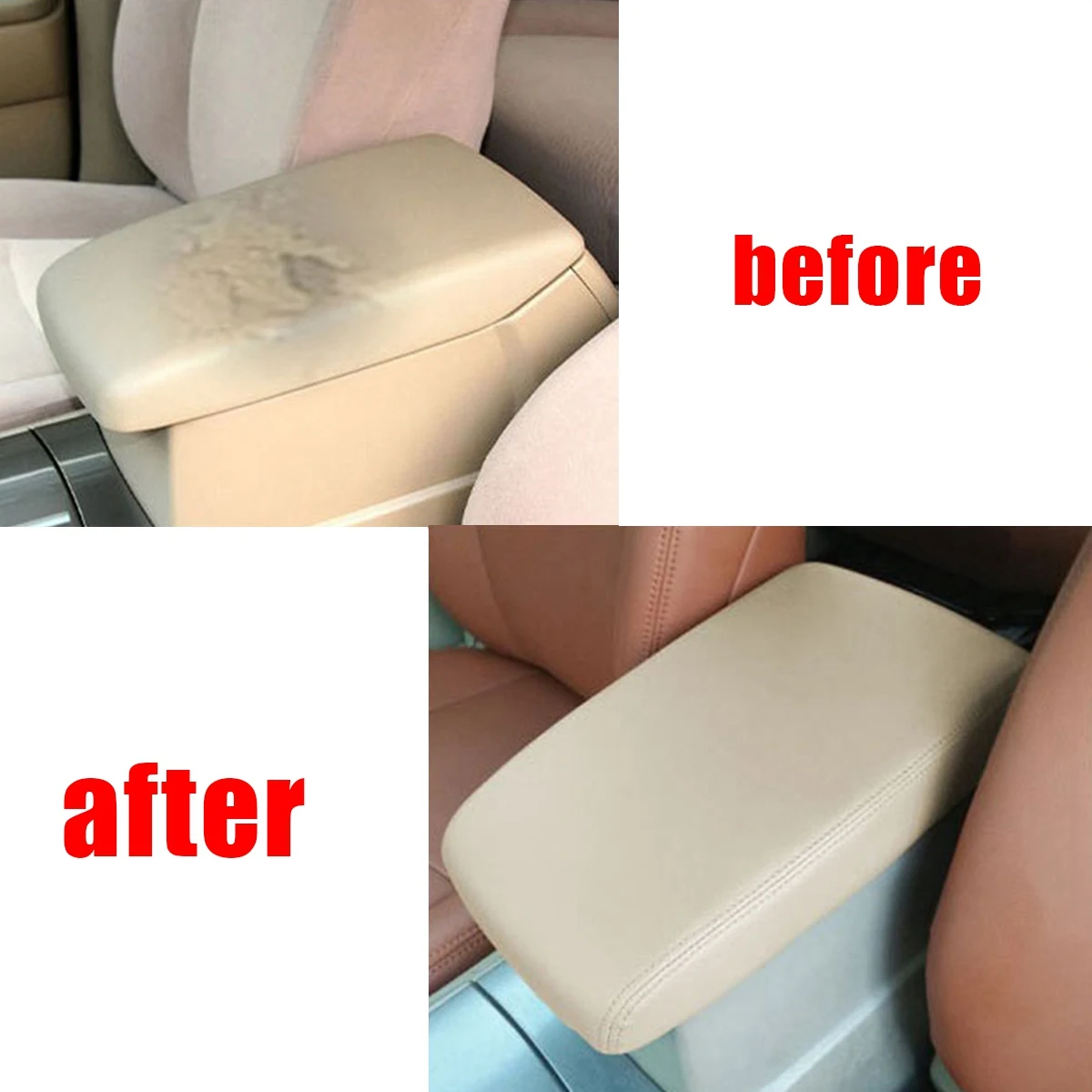 For NEW Car Microfiber Leather Console Armrest Panel Cover Protective Trim For Toyota Highlander 2009 - 2014 Black + Black Wire