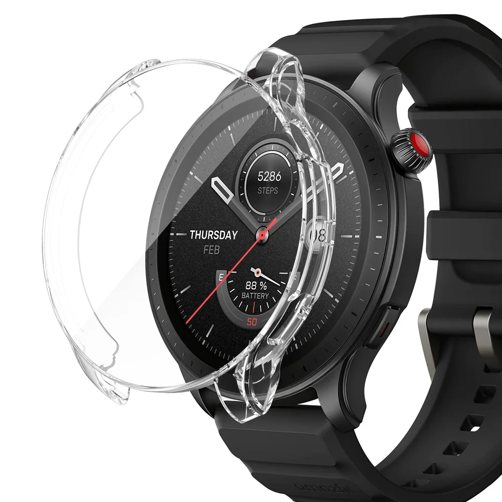 1x tpu chapeamento protetor capa de pele para amazfit gtr4 gtr 4 gtr3 3 pro capa completa acessórios relógio inteligente