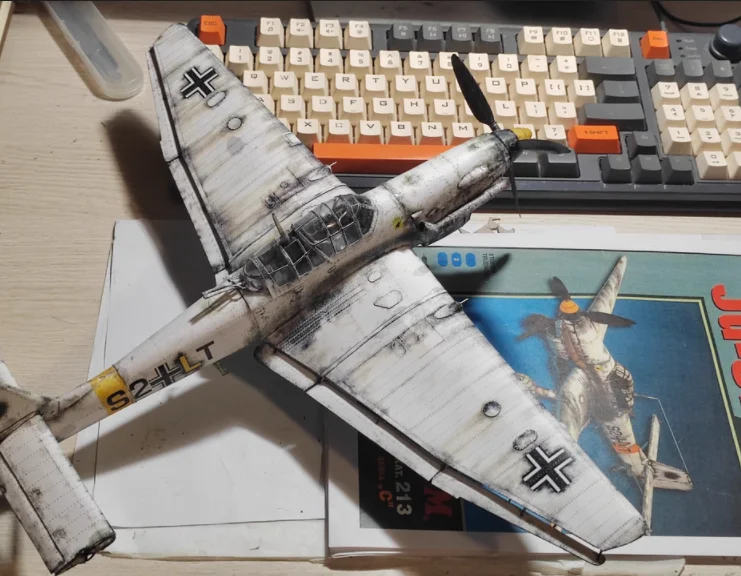 

1:33 German Ju-87 D-3 Stuka Dive Bomber DIY 3D Paper Card Model Building Military Model Construction Children Educational Toys