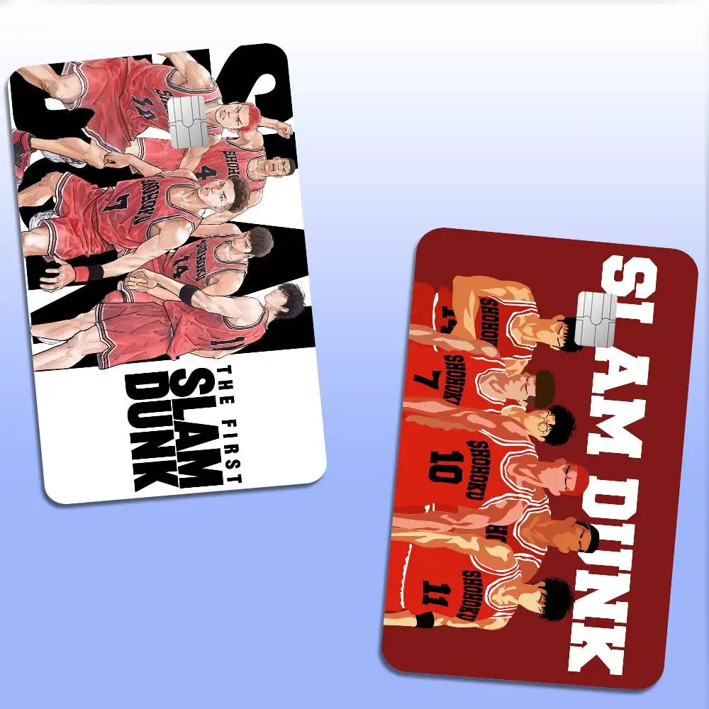 Basketball Anime Slam Dunk Cartoon Cartoon Credit Card Skin Stickers For Bank Card Bus Metro Card Sticker Waterproof Women Gift