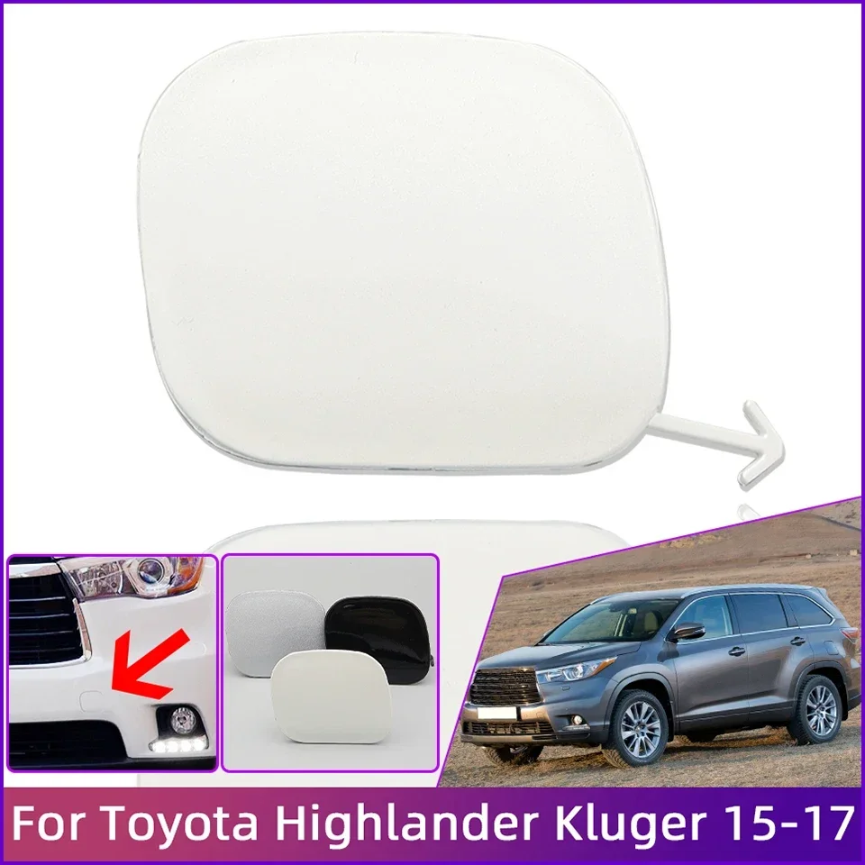 

Auto Front Bumper Towing Hook Eye Cover Cap For Toyota Highlander Kluger 2015 2016 2017 Tow Hook Hauling Trailer Lid Garnish