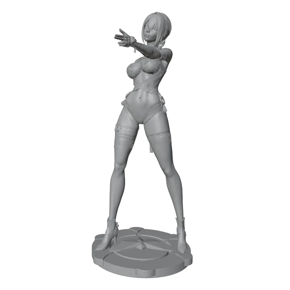 1/24/12/6 Urban Futuristic sexy girl, Cute Girl Resin Model Kit GK mini 3D Printed Gray Model Statue, DIY doll Model, Uncolored
