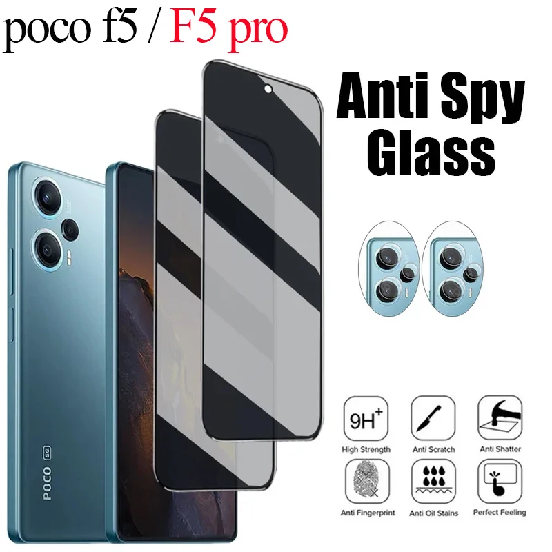 

9H Privacy Glass For Xiaomi Poco f5 Screen Protector Poco f5 lamina Pocof5 Spy Glass Poco f5 5G Anti Peeping Poko f5 cristal Poco f5 Pro accessories Poco f 5 protector camara