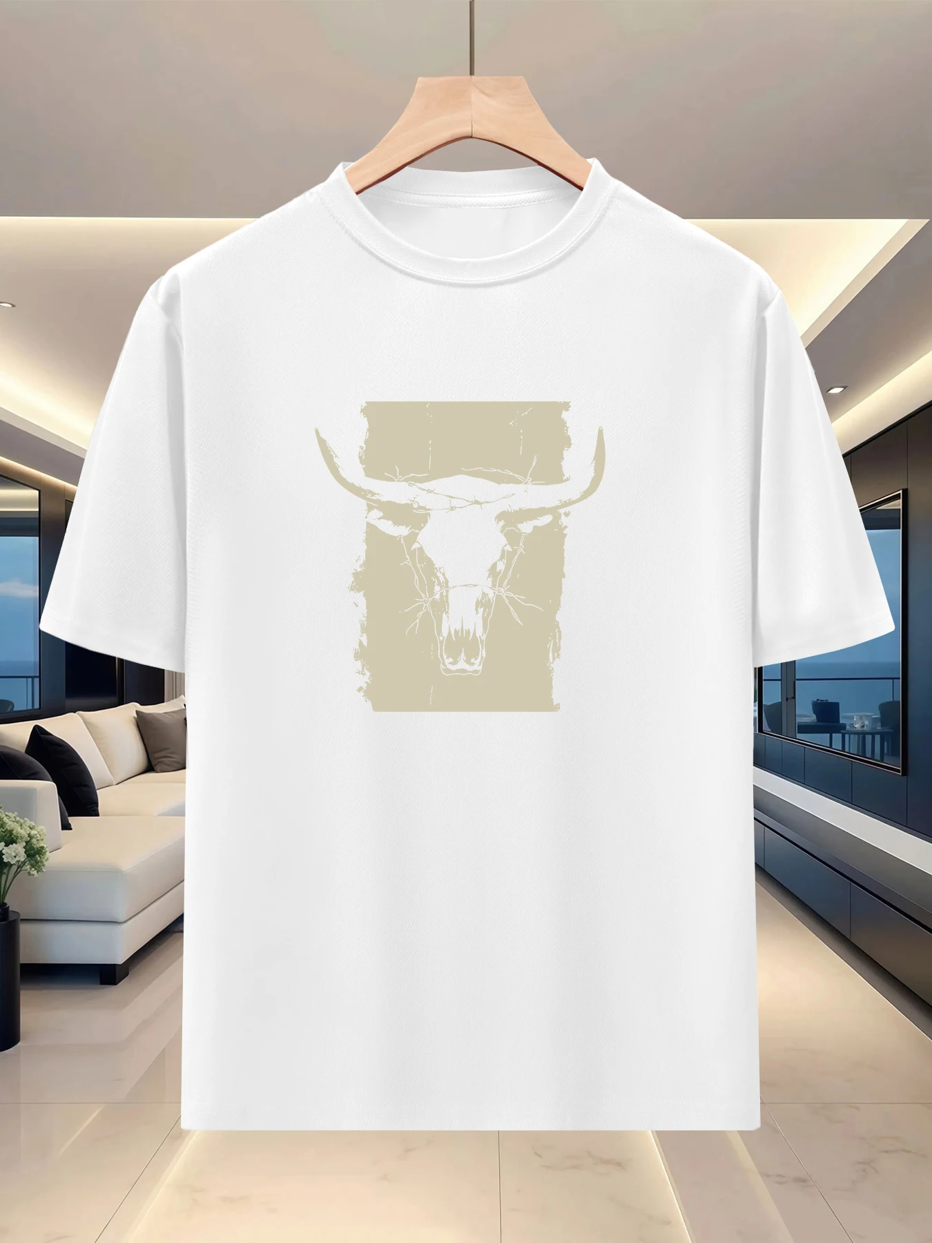 Versatile and non picky men's oversized loose T-shirt