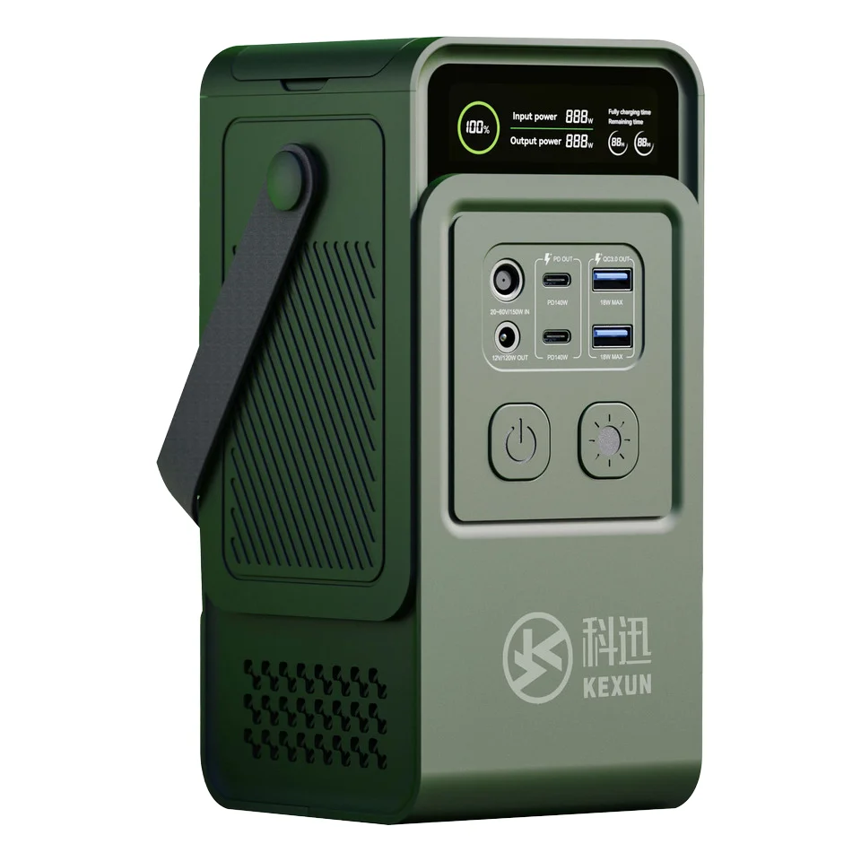 200W 태양광 휴대용 야외 전원 공급 장치 EU 플러그 140W 출력 순수 정현파 가정용 숨김 LED 손전등 자동차용 보관함