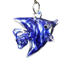 European Style Cute Ocean Fish Charm Glass Pendant Mini Marine Animal Sea Fish Ornament for Diy Jewelry Making or Aquarium Decor