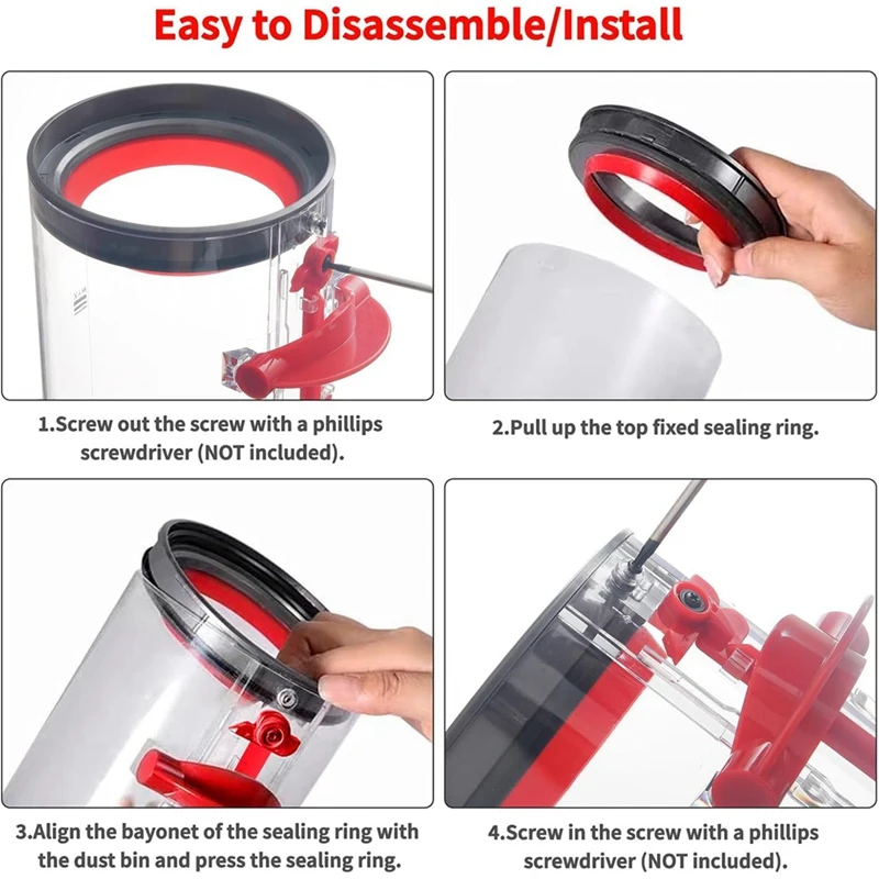 Dust Container For Dyson V11 V15 SV14 SV15 SV22 Replacement Switch T8 Screwdriver Vacuum Cleaner Dust Collection-Dreamy