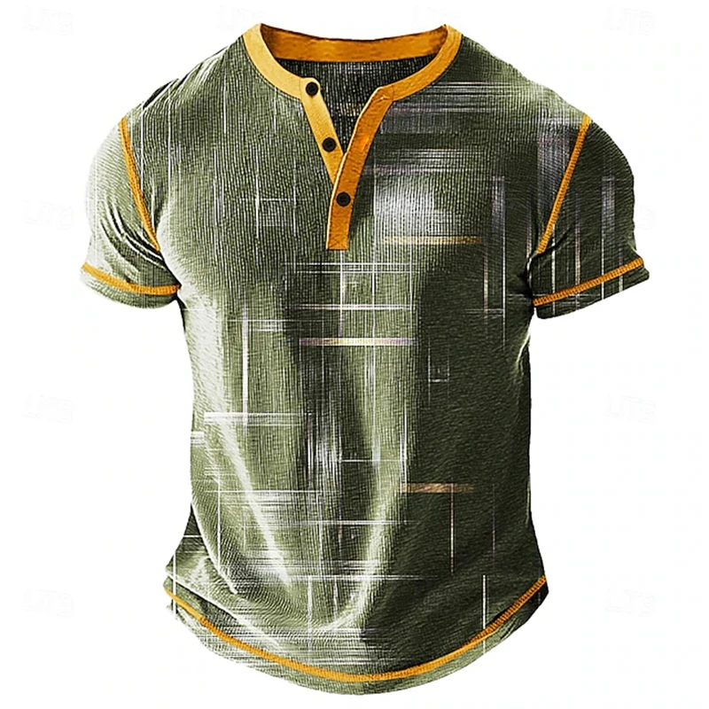 Herren Atmungsaktives Sommer-Poloshirt Outdoor Freizeit Sport Kurzarm-T-Shirt V-Ausschnitt Design Alltägliche Ausgehmode Oberteil – Detail 10
