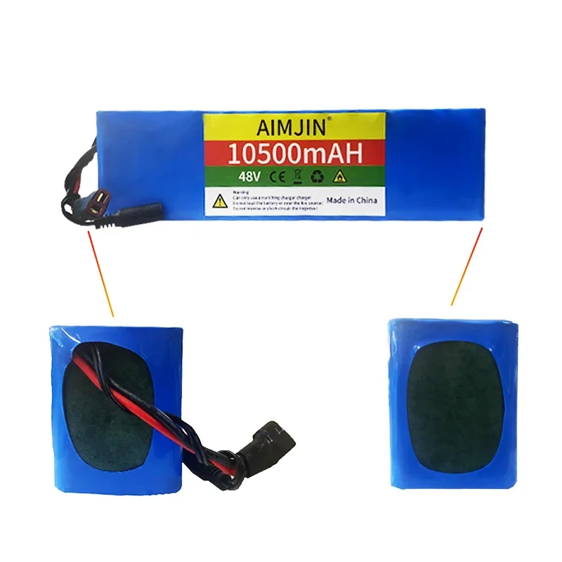 

48V 10.5Ah 1000W 13S3P lithium-ion battery pack, suitable for scooter of 54.6V 10500mAH with BMS+54.6V 2A charger XT60-XT30 Plug