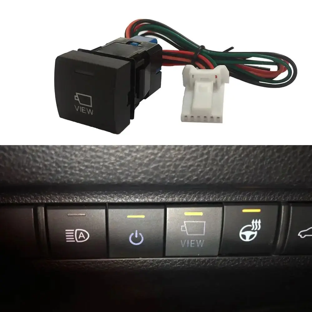 Car LED Blue Light Camera View Switch Control Button For Toyota Camry xv70 2018 Avalon RAV4 Corolla 2020 Prado 150 Yaris Altis