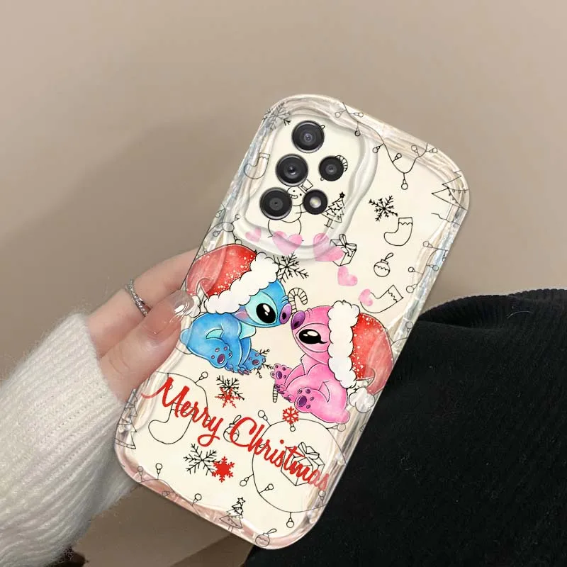 غرزة ليلو عيد ميلاد سعيد قضية الهاتف لسامسونج A73 A72 A71 A56 A55 A54 A53 A52 A51 A32 A36 A26 A25 A13 A14 5G موجة النفط #6