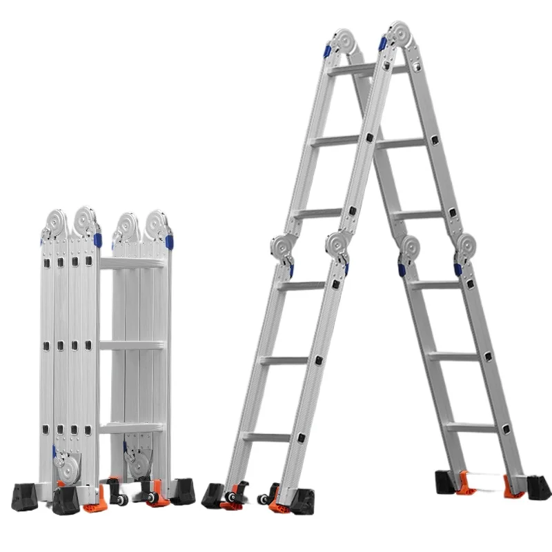 Aluminum Multifunctional Foldable Telescopic Step Ladder for Household & Engineering