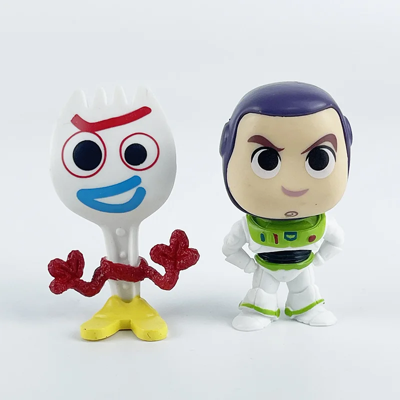 

10 pcs/set Disney Toy Story Buzz Lightyear Woody Three Eyed Boy Anime Cartoon Cute Doll Toy 5-7cm Trendy Play Ornament Gifts