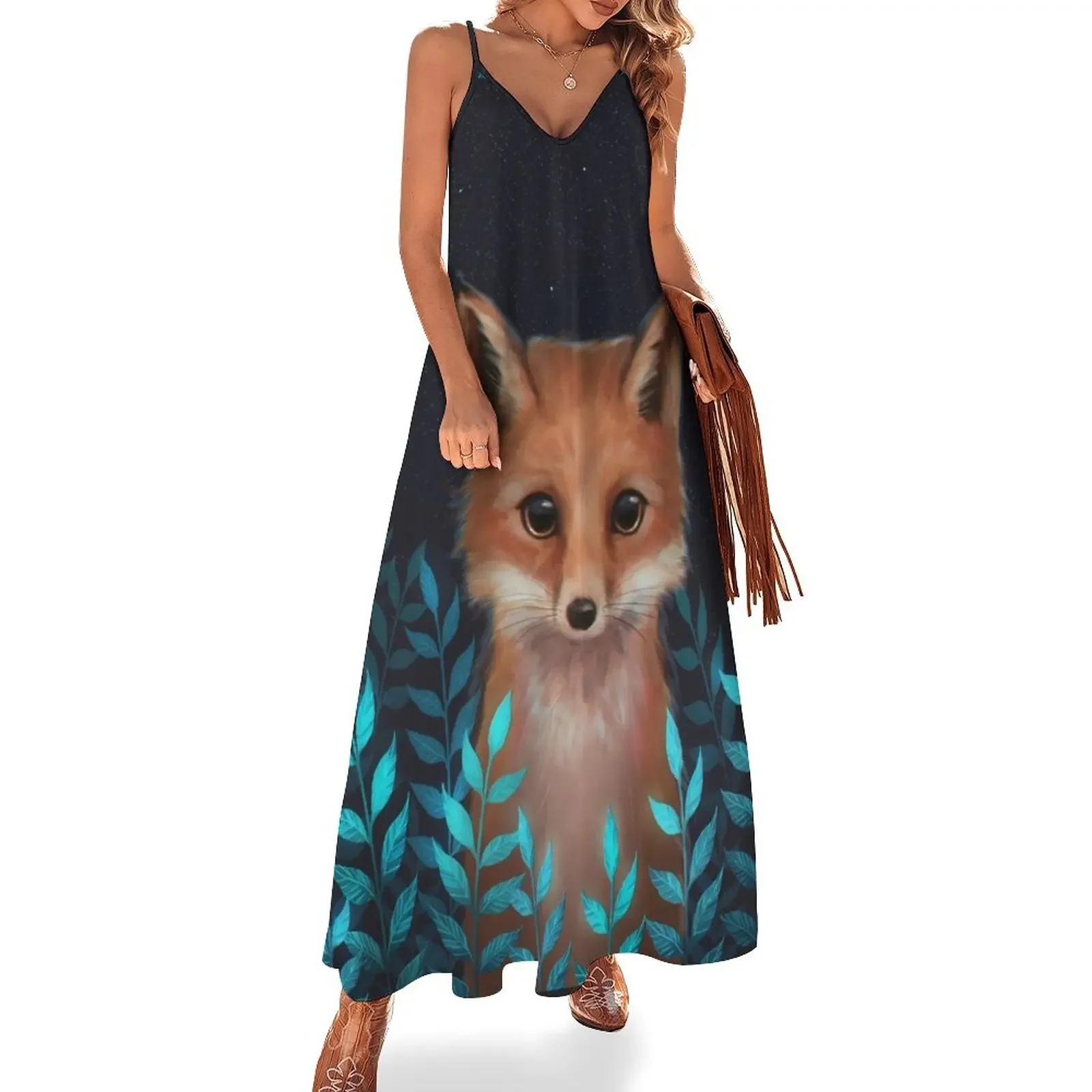 

Fox Sleeveless Dress cocktail dresses dress for woman dresses korean style