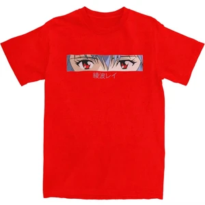 King Ayanami Eyes of Men Anime Manga T-Shirts, Evanglions, Cotton T, short-sleeved T-shirt, the neck, vintage, new arrival 10 Main Sales Evangelion Shirt - №9