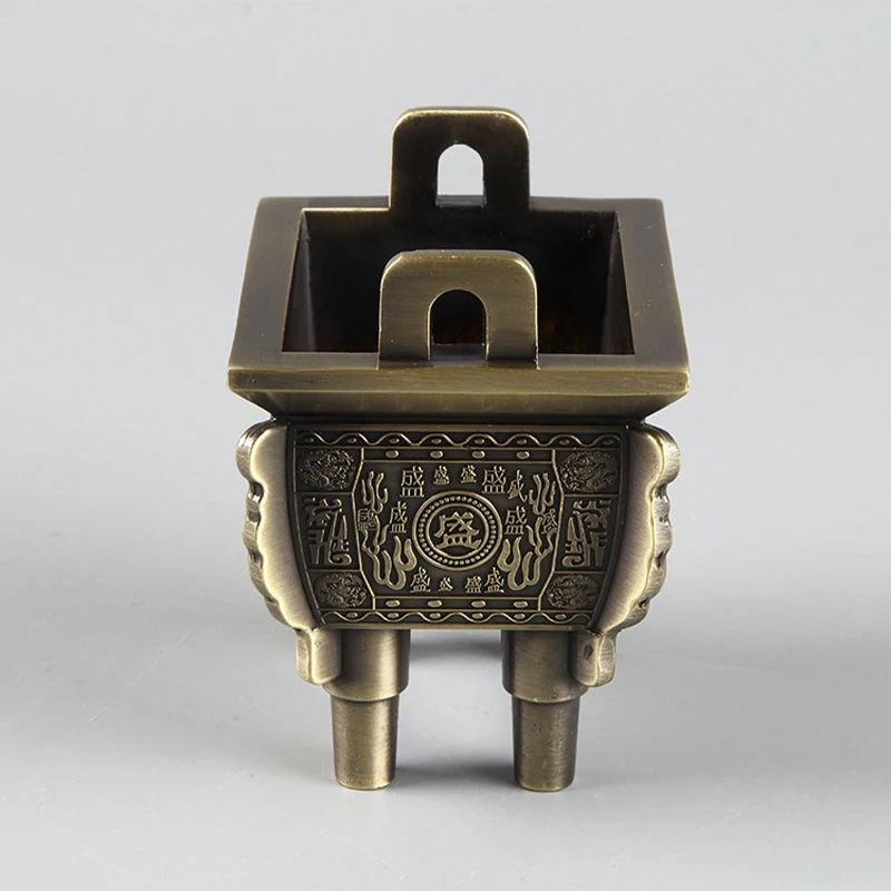 Chinese Retro Bronze Incense Burner Spring Zen Classical Imitation Ancient Mountain Water Carving Dragon Craft Decoration