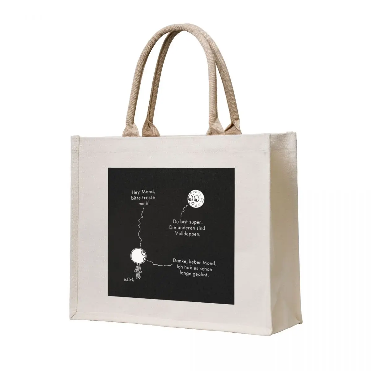 

Comfort moon Tote Bag Canvas hand bag ladies reusable shopping bag tote canvas