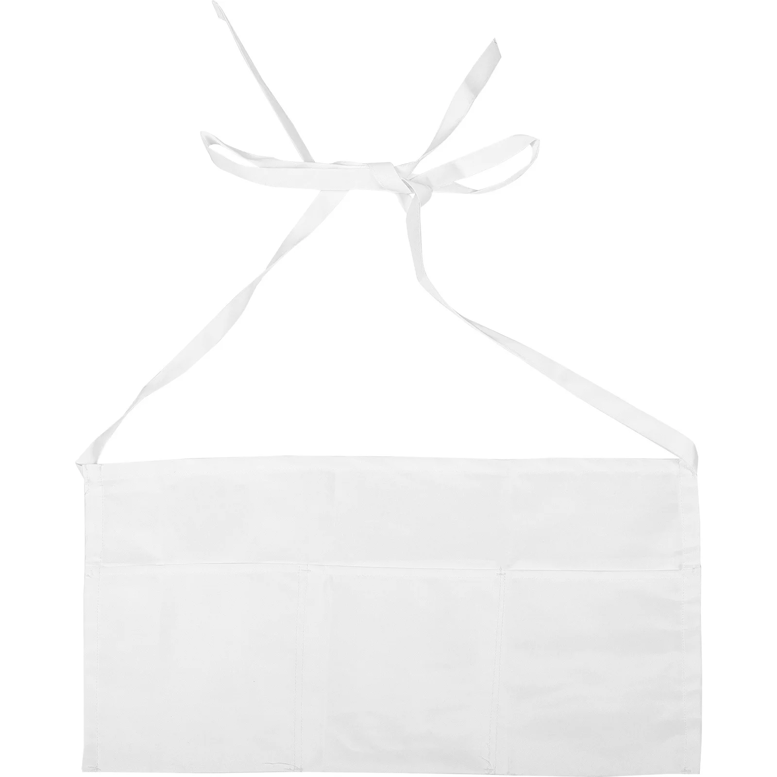 

Canteen Server Waist Apron Breathable Durable Polyester Cotton Half Apron Short Cooking Kitchen with Pocket Waitress