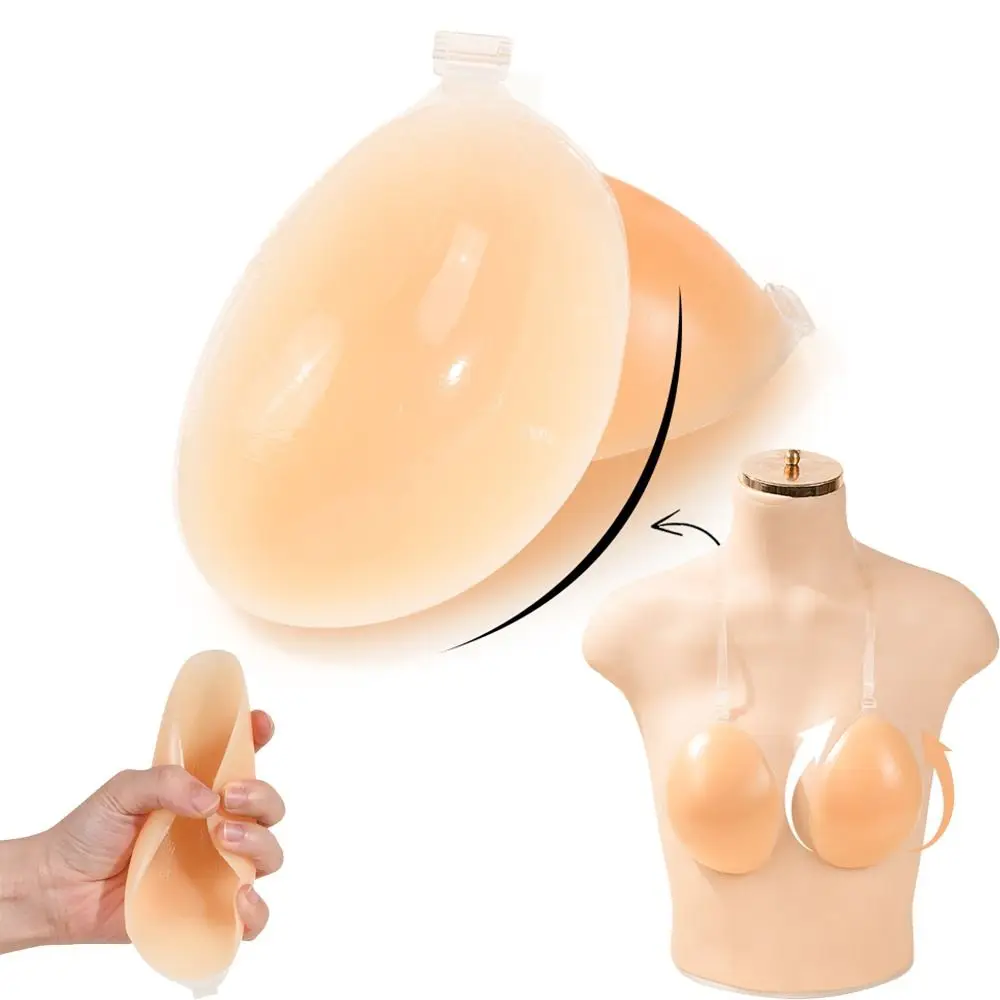 

Backless Women Invisible Bra Clear Straps Seamless Silicone Gel Underwear Reusable Sweat-proof Sticky Push Up Bra Padding Bikini