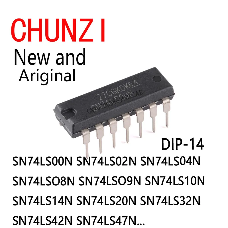 10PCS NewDIP-14 SN74LS00N SN74LS02N SN74LS04N SN74LSO8N SN74LSO9N SN74LS10N SN74LS14N SN74LS20N SN74LS32N SN74LS42N SN74LS47N...