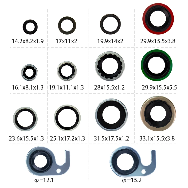 Compressor Washer Gasket Set for GM (General Motors) Cars Buick Chevrolet Cadillac Opel Repair Kit