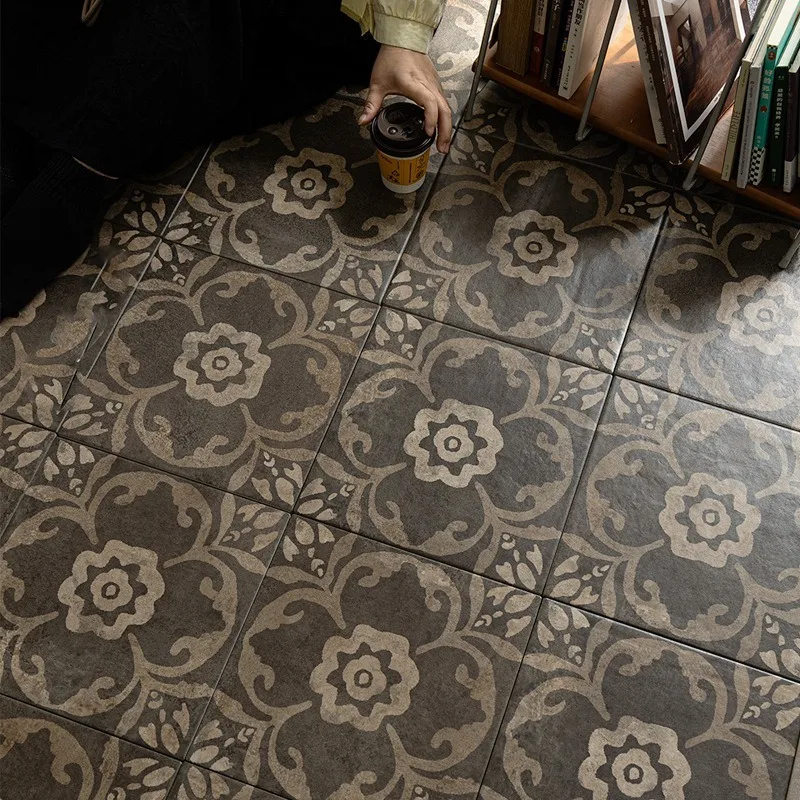 Retro tile self-adhesive floor sticker, American old floor sticker, waterproof and non-slip PVC floor sticker for kitchen