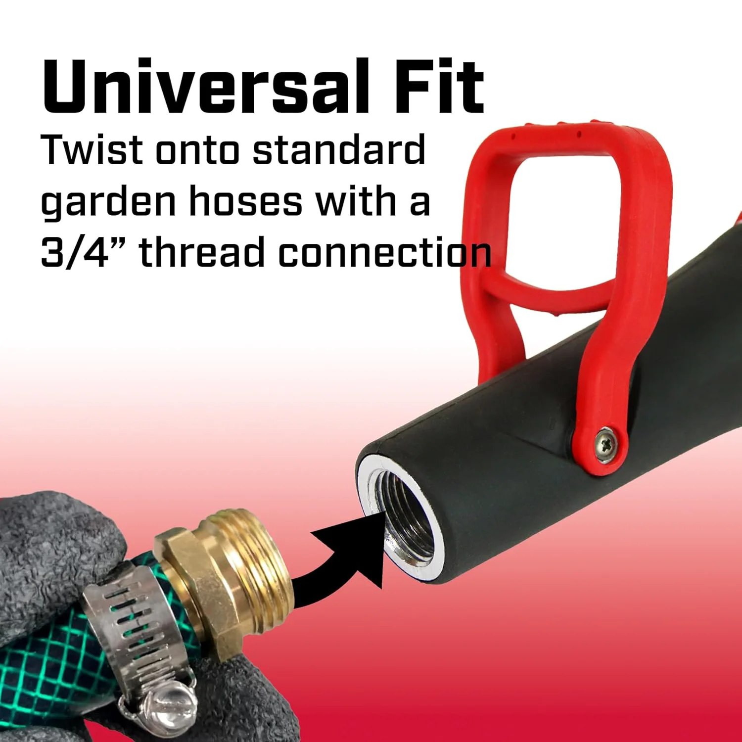 فوهة خرطوم حديقة كلاسيكية بتصميم رجل الإطفاء، تدفق عالي صناعي، قابلة للتعديل والدوران، للحدائق والتنظيف الخارجي