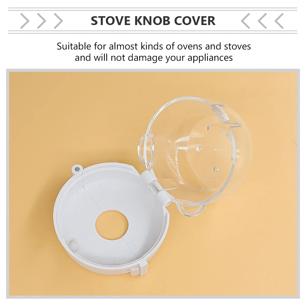 

2pcs Gas Knob Cover Stove Child Safety Guard For Kitchen Oven Baby Proof Anti-Turn Design Heat Resistant Grease Proof Stove Knob