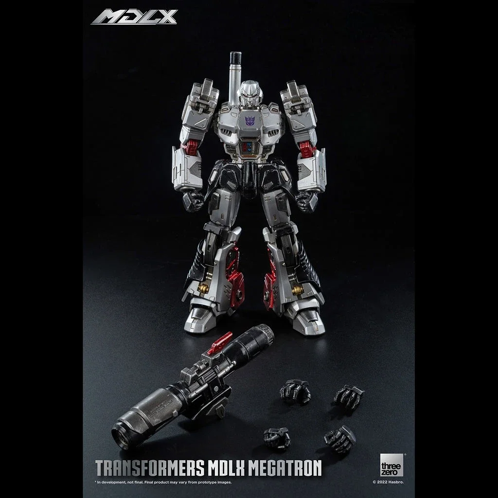 Threezero ของเล่นเปลี่ยนรูปแบบ mdlx megatron โลหะผสม7นิ้ว/18ซม. ของเล่นตุ๊กตาขยับแขนขาได้ของขวัญสะสม