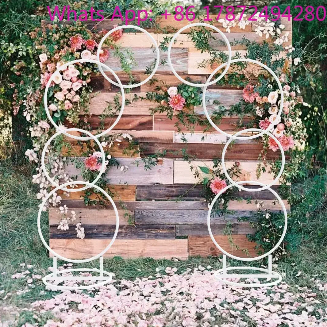 Display Frame Round Arch White Metal Circle Backdrop Stand Party Wedding Ceremony