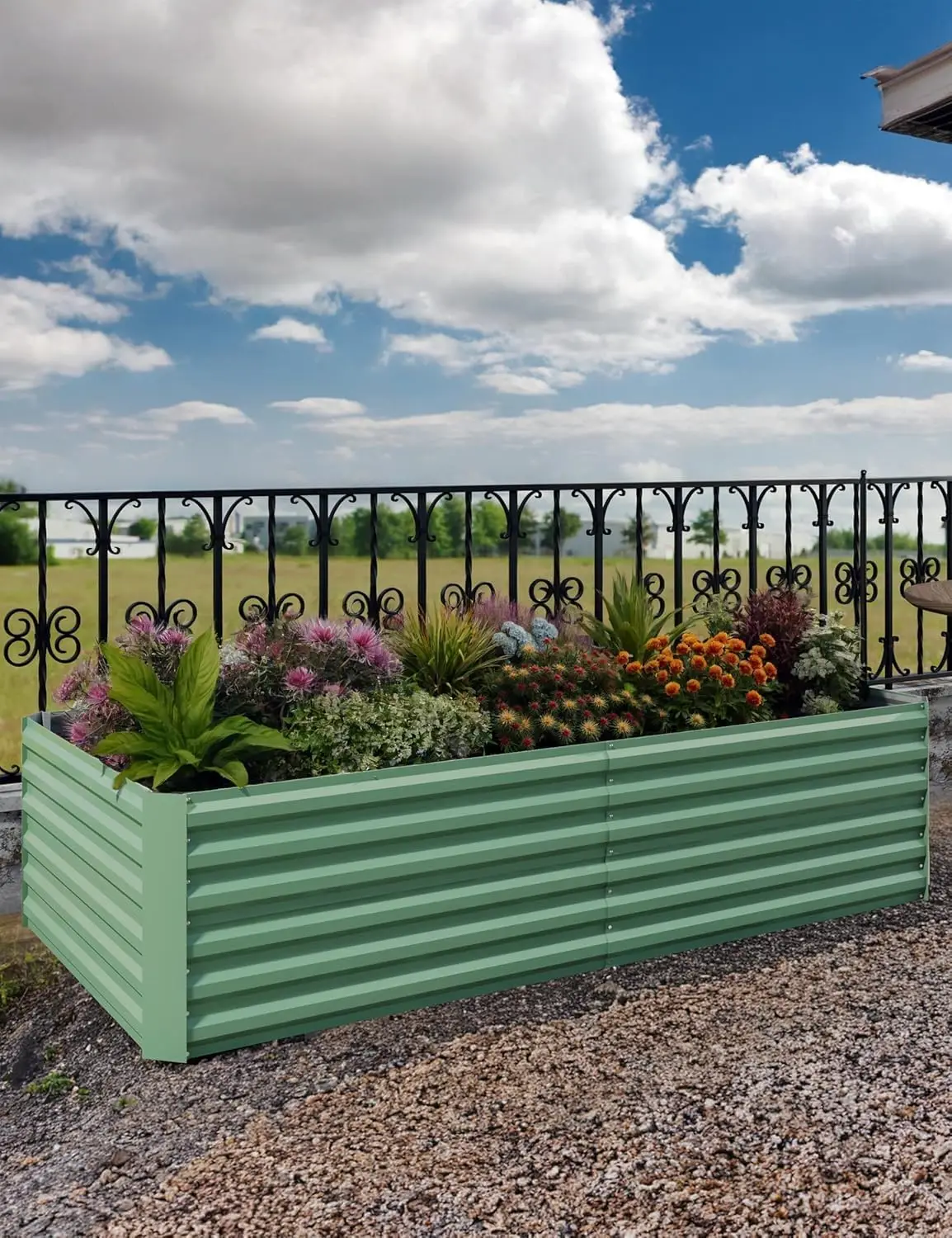 

8x4x2 Galvanized Metal Raised Garden Bed Planter Box for Plants, Vegetables, Flowers, Herbs
