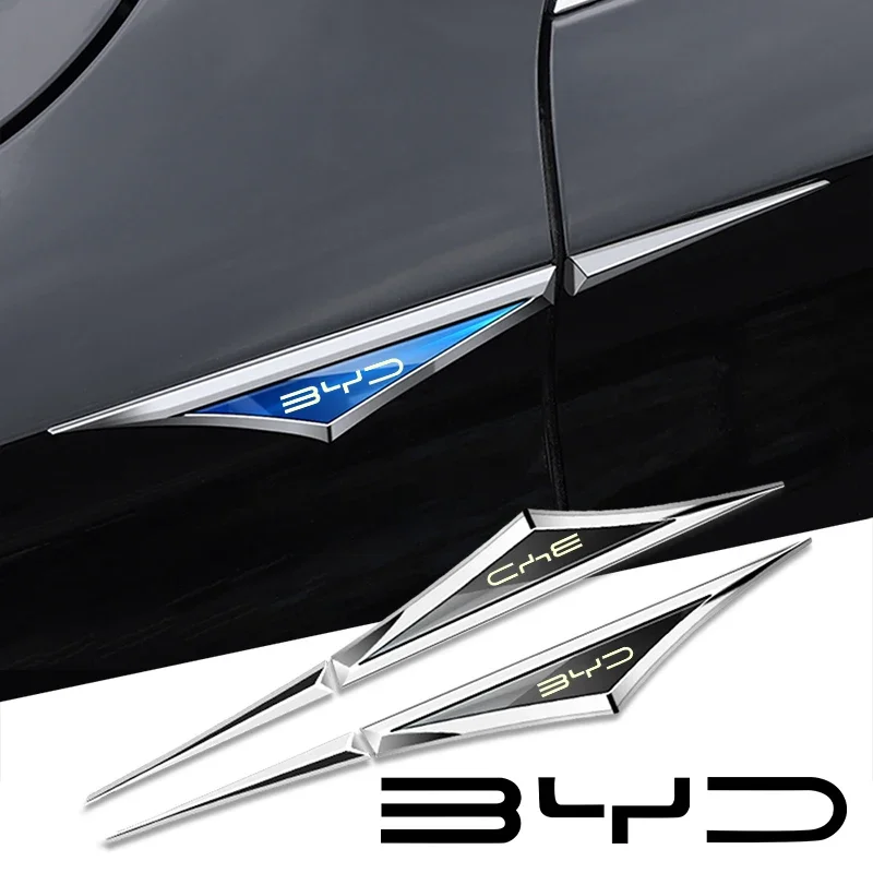 2pcs 3d alloy car stickers car accsesories accessory for BYD Build your dreams han tang ev dm d1 song MAX