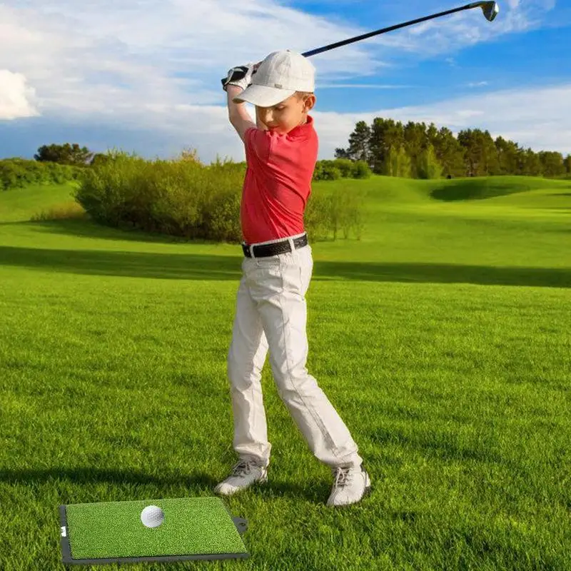 Golf Mat Artificial Turf Training Hitting Mat With No-Slip Rubber Base 18.8 X 11.8 Inch Portable Striking Pad For Men Women Pros