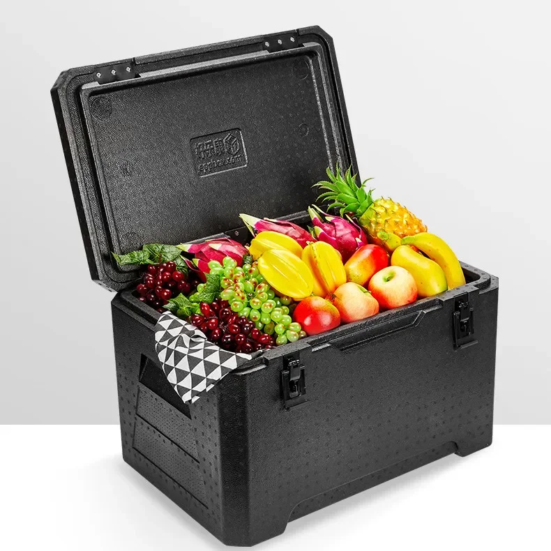 Food insulation storage box EPP foam box, catering ingredients distribution box can be locked 38 liters/53 liters