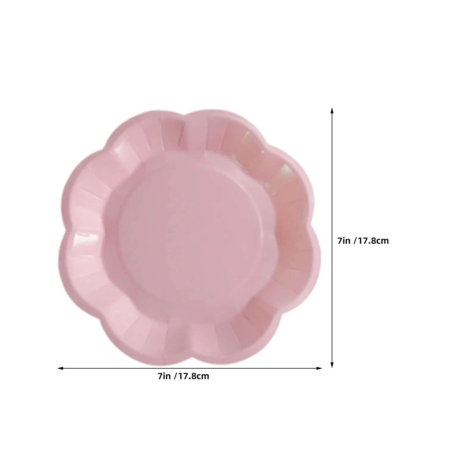 40pcs 7-Inch Gradient Pink Floral Paper Plates,Disposable Dessert Trays for Birthday Wedding Baby Shower,Outdoor Party Tableware